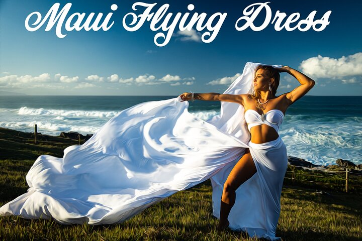 Wailea Beach Private Maui Flying Dress Photoshoot Experience - Photo 1 of 25